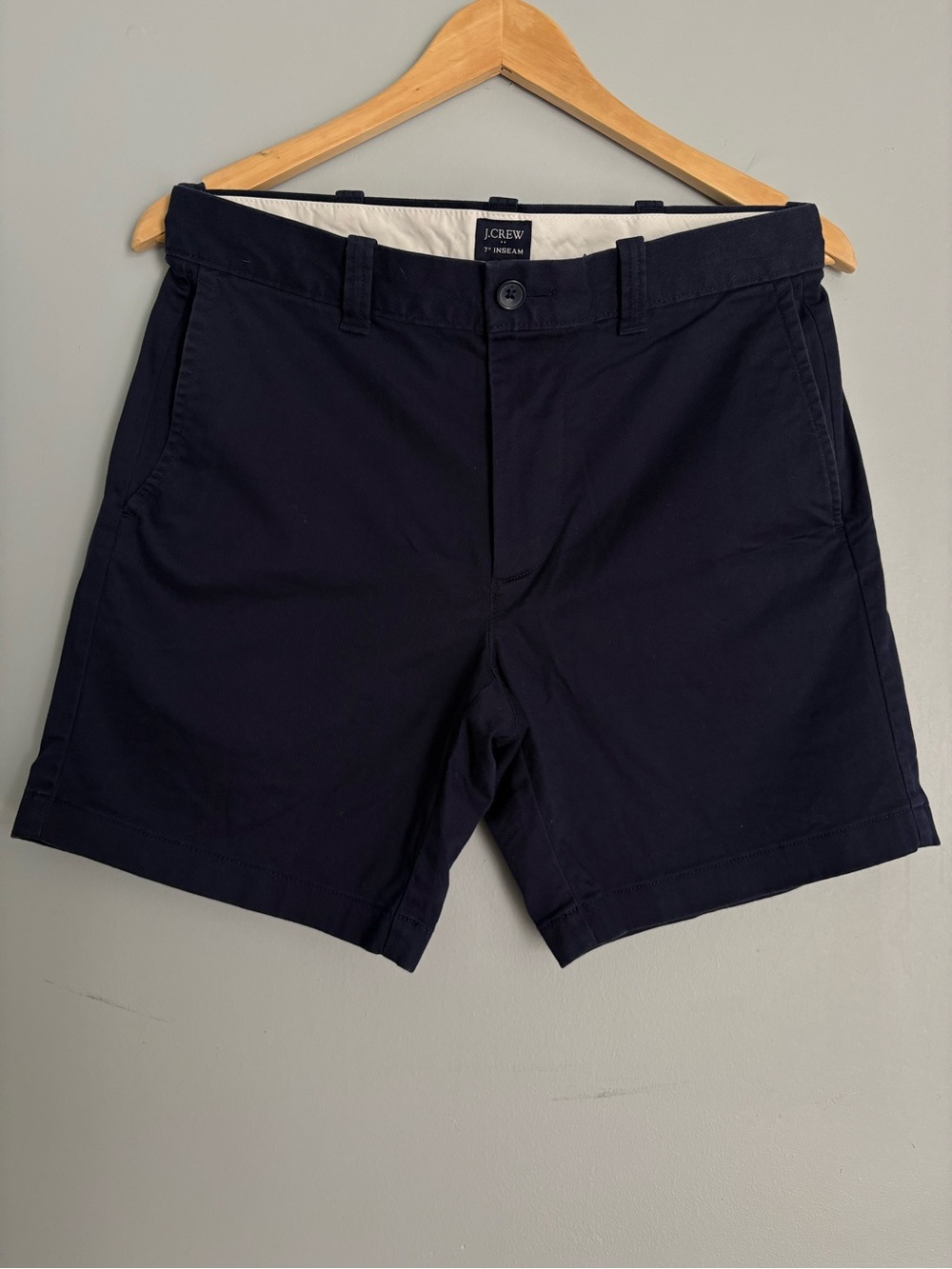 J. Crew Navy Cotton Bermuda Shorts